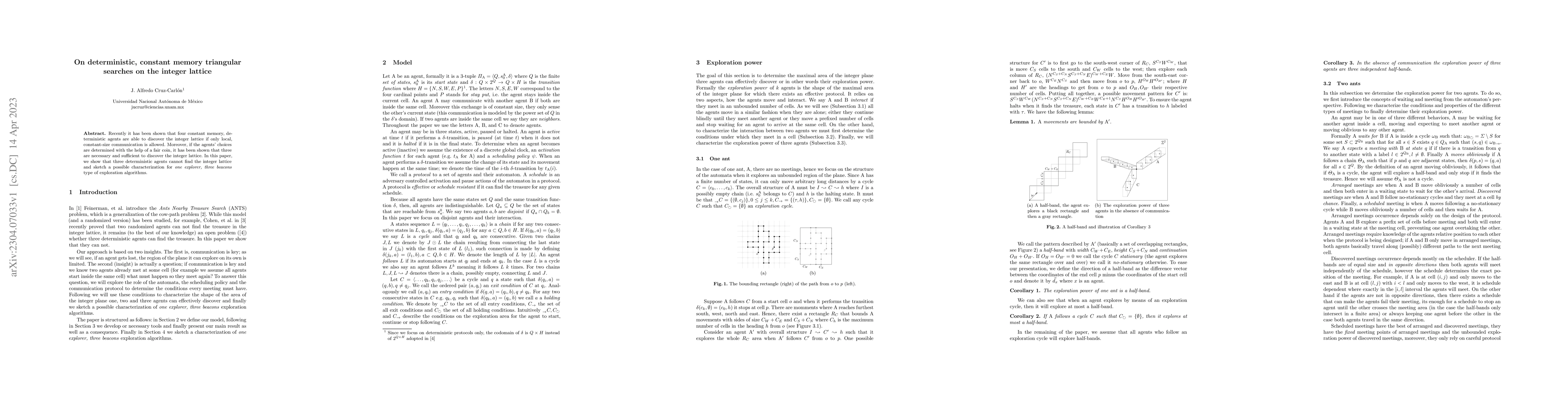 Thumbnail for On deterministic, constant memory triangular searches on the integer
  lattice
