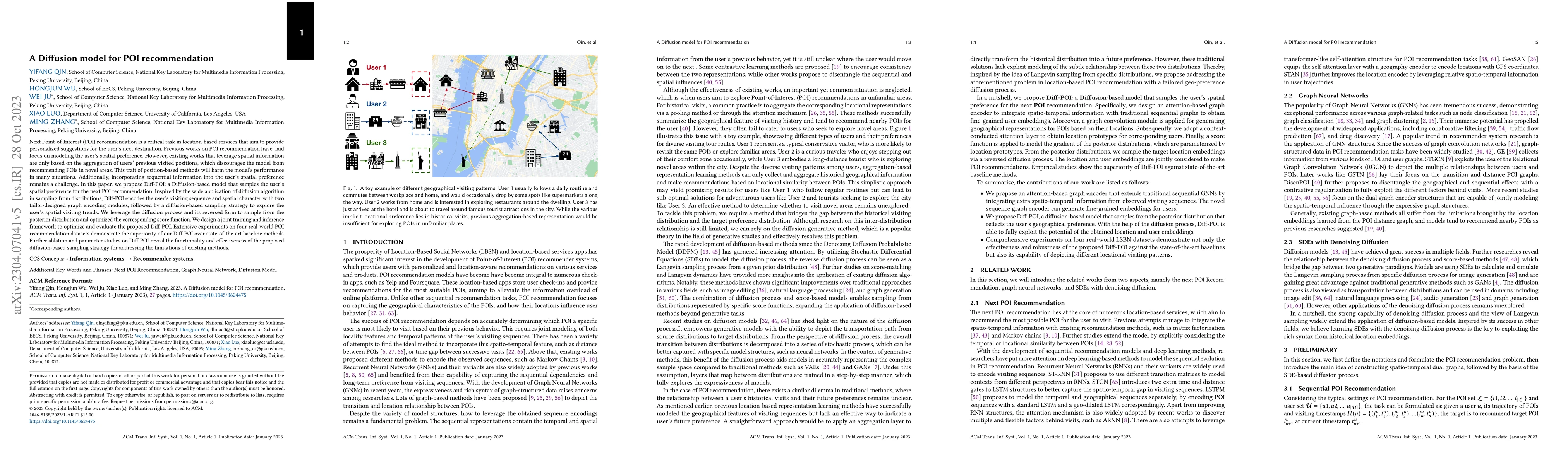Thumbnail for A Diffusion model for POI recommendation