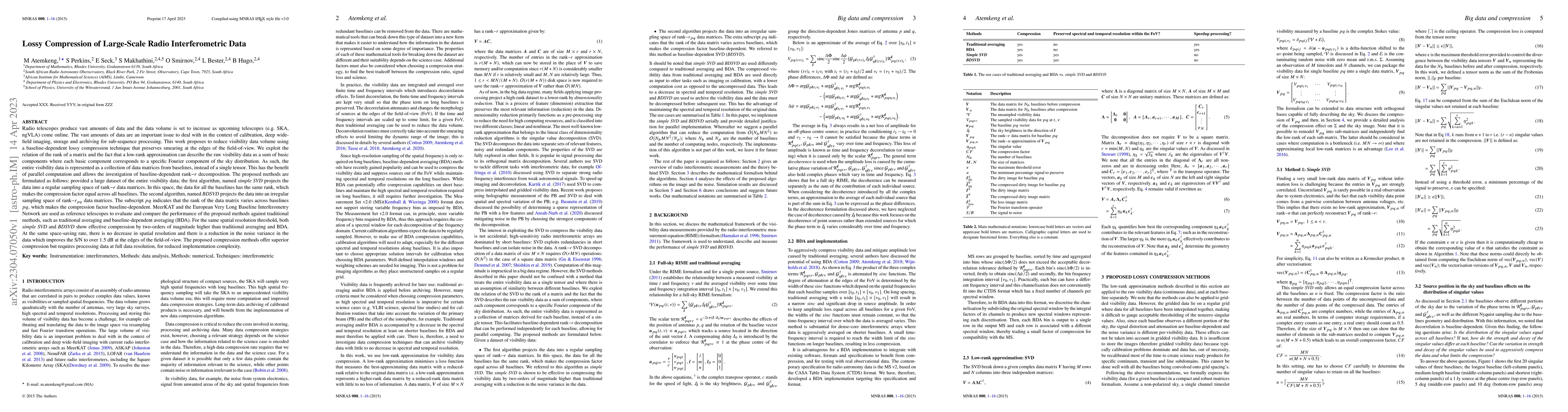Thumbnail for Lossy Compression of Large-Scale Radio Interferometric Data