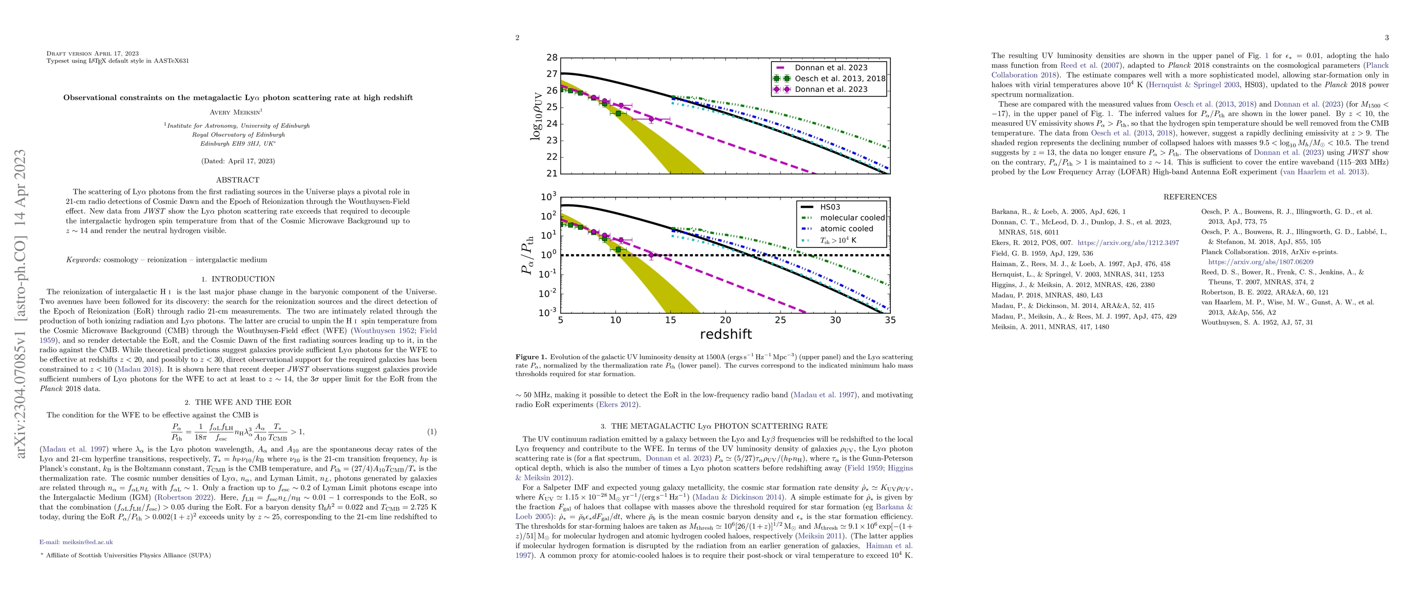 Thumbnail for Observational constraints on the metagalactic Ly$\alpha$ photon
  scattering rate at high redshift