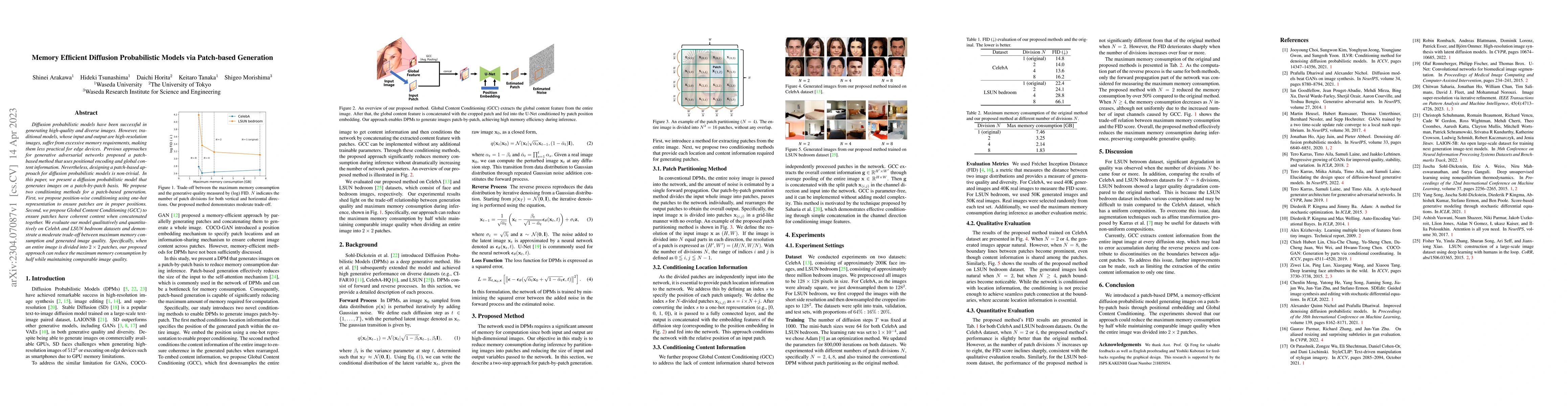 Thumbnail for Memory Efficient Diffusion Probabilistic Models via Patch-based
  Generation
