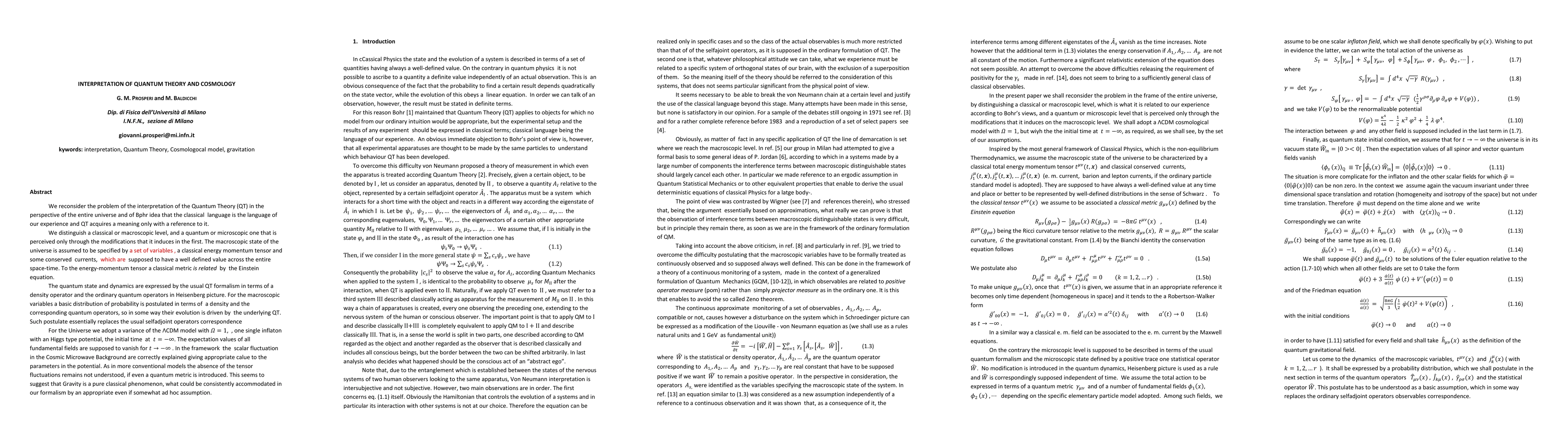 Thumbnail for Interpretation of Quantum Theory and Cosmology
