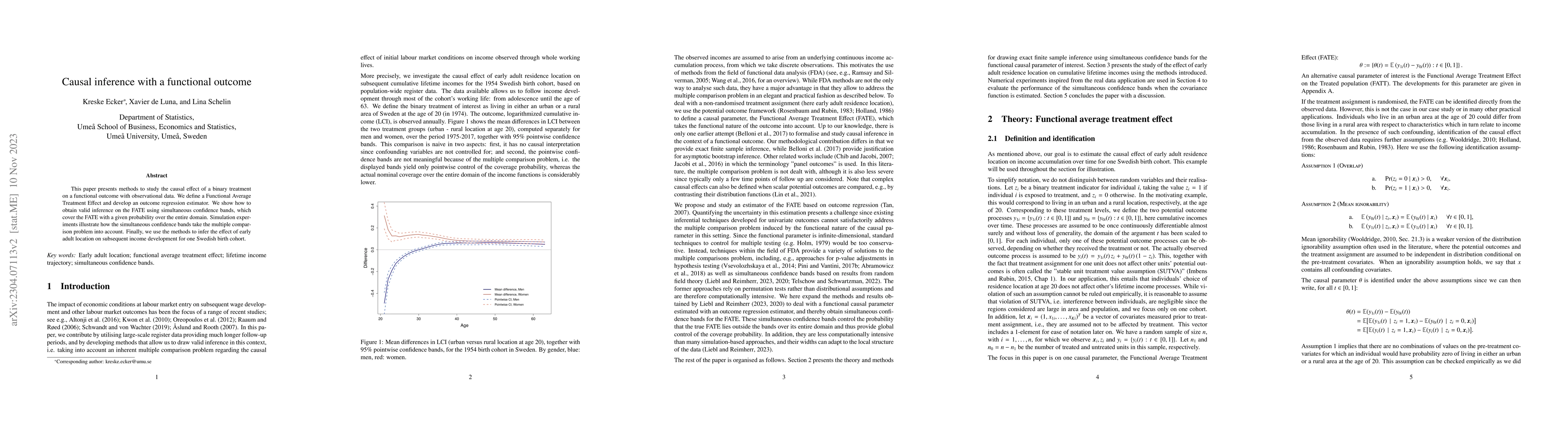Thumbnail for Causal inference with a functional outcome