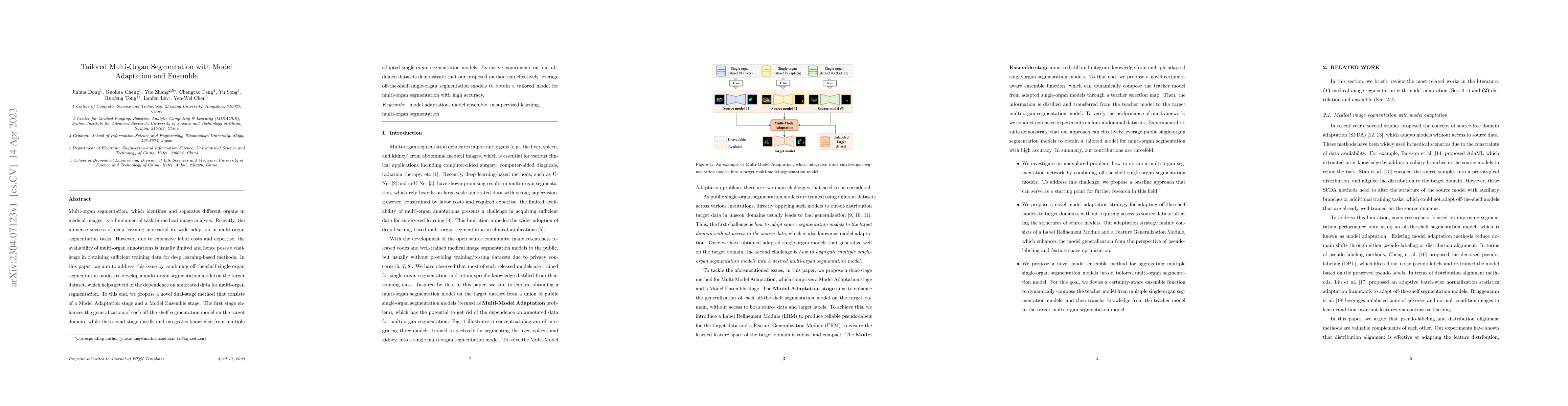 Thumbnail for Tailored Multi-Organ Segmentation with Model Adaptation and Ensemble