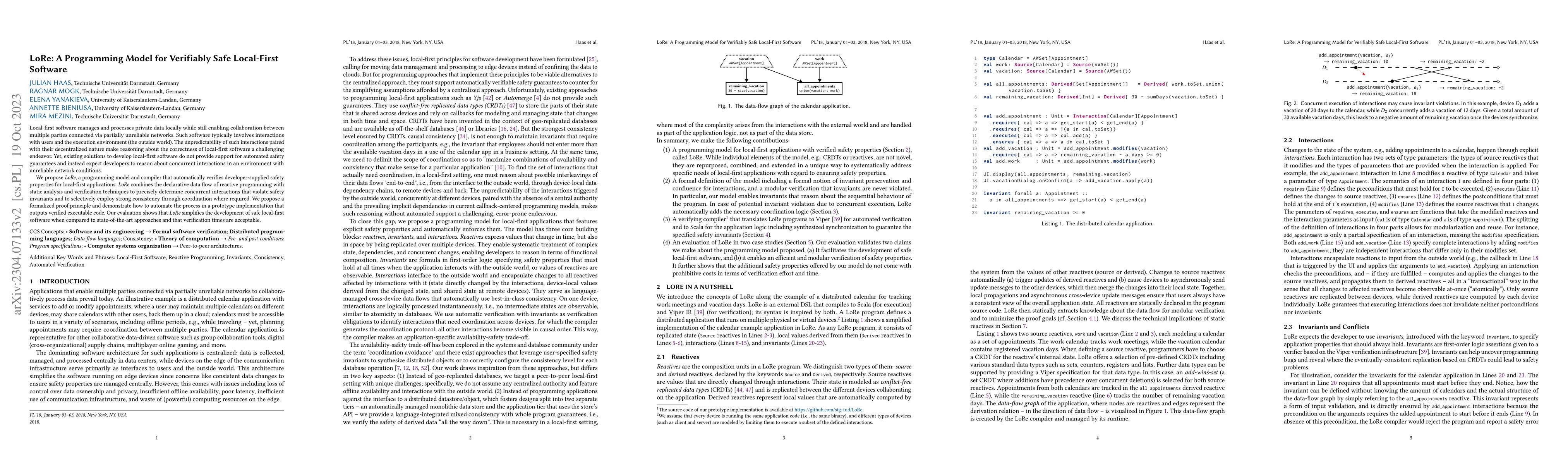 Thumbnail for LoRe: A Programming Model for Verifiably Safe Local-First Software