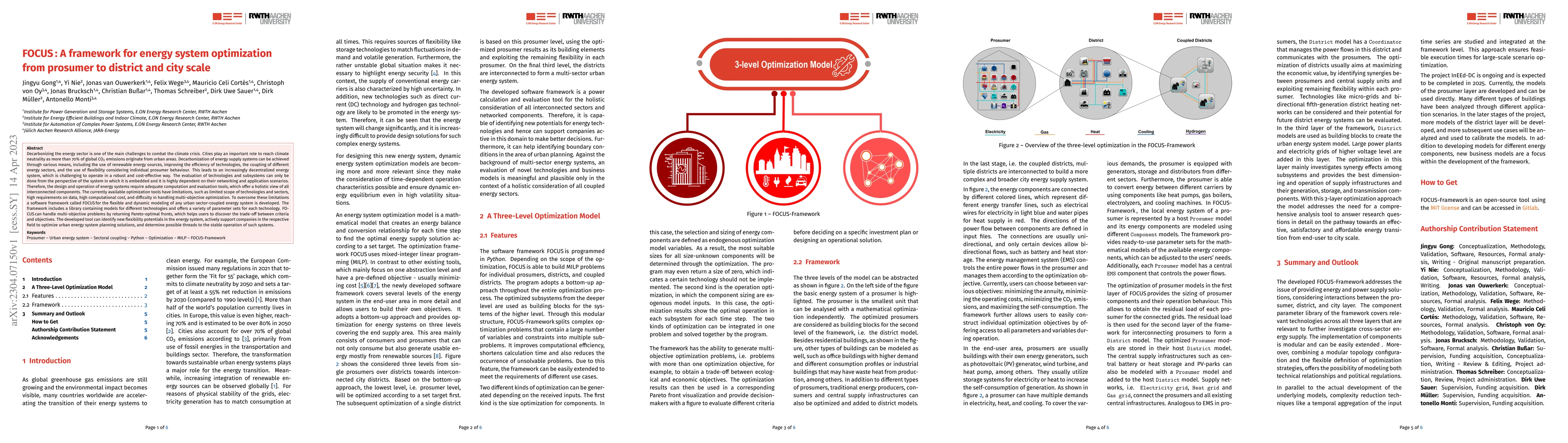 Thumbnail for FOCUS : A framework for energy system optimization from prosumer to
  district and city scale