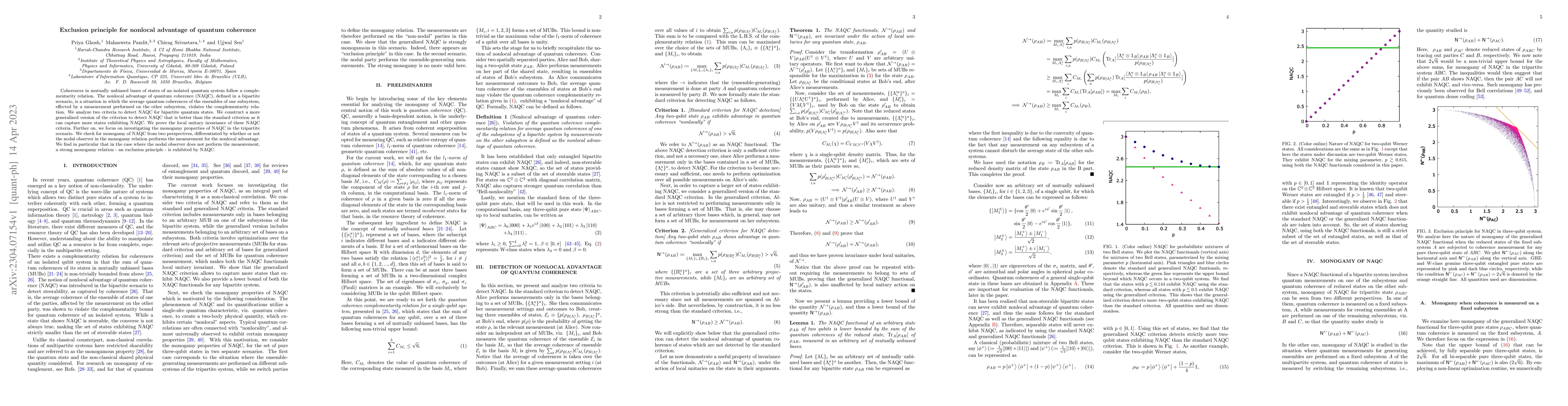 Thumbnail for Exclusion principle for nonlocal advantage of quantum coherence