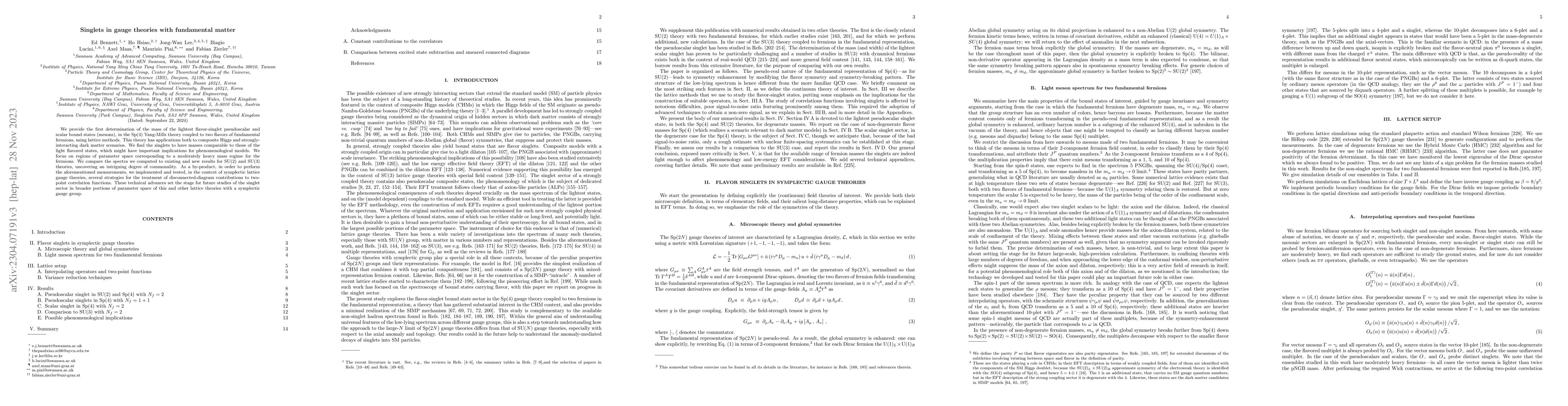 Thumbnail for Singlets in gauge theories with fundamental matter