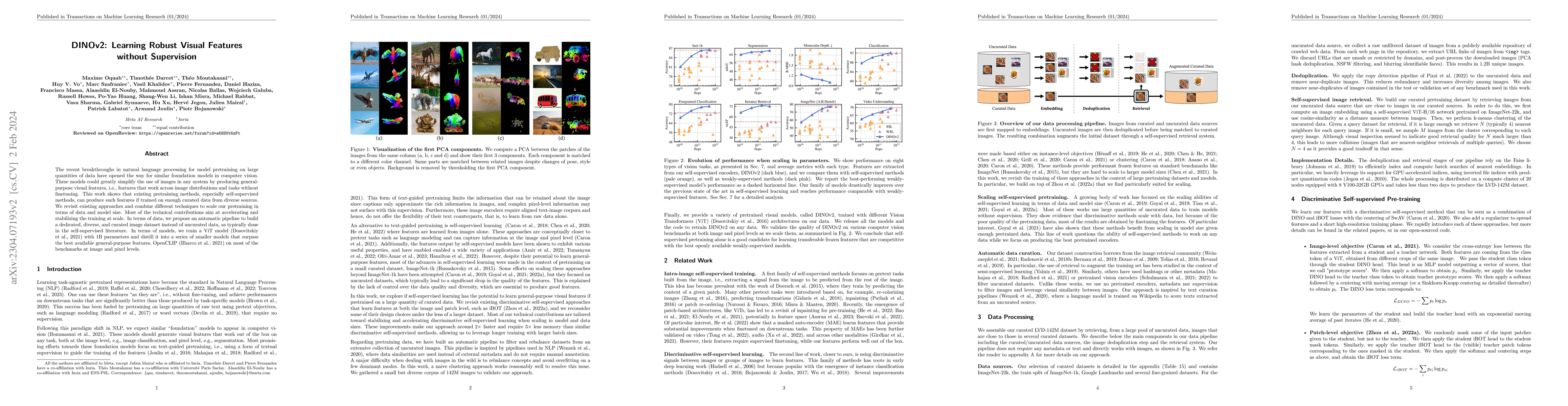 Thumbnail for DINOv2: Learning Robust Visual Features without Supervision
