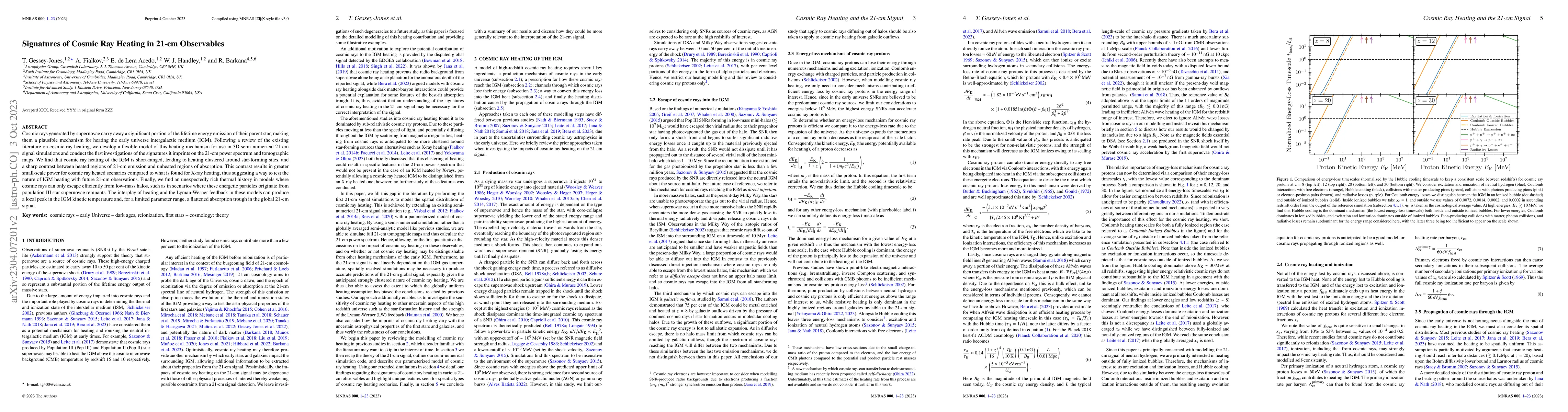Thumbnail for Signatures of Cosmic Ray Heating in 21-cm Observables