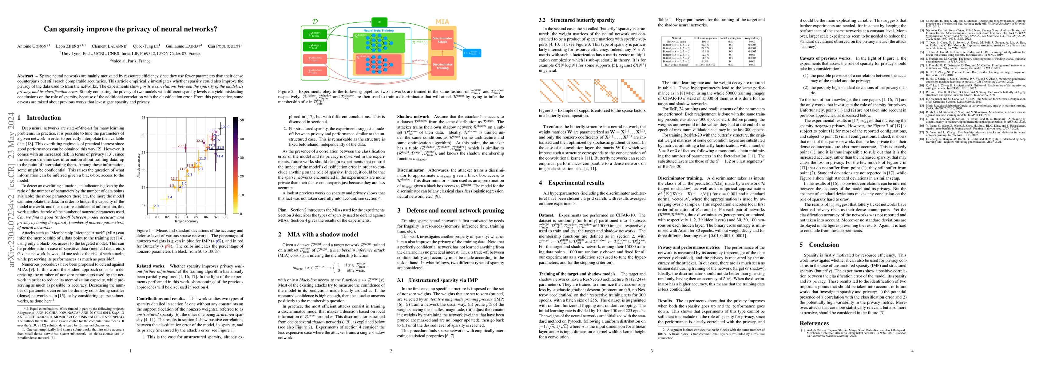 Thumbnail for Can sparsity improve the privacy of neural networks?