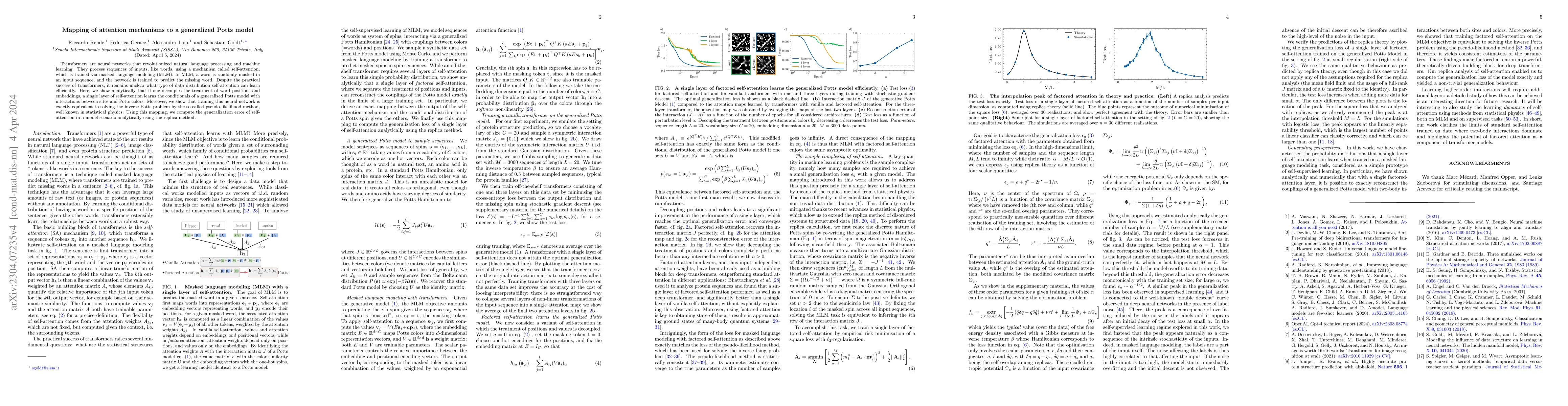 Thumbnail for Mapping of attention mechanisms to a generalized Potts model