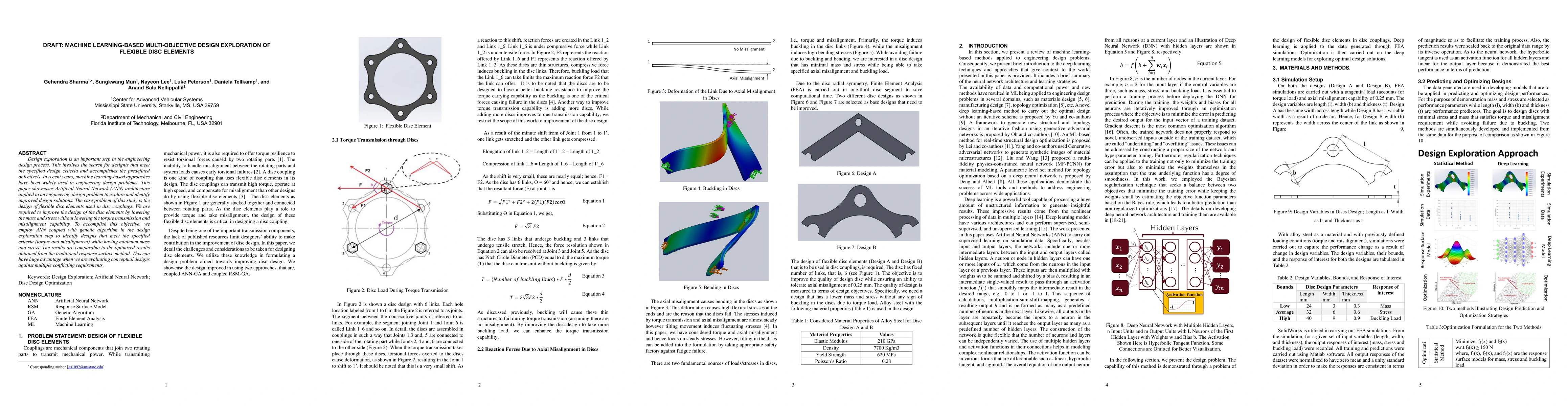 Thumbnail for Machine Learning-Based Multi-Objective Design Exploration Of Flexible
  Disc Elements
