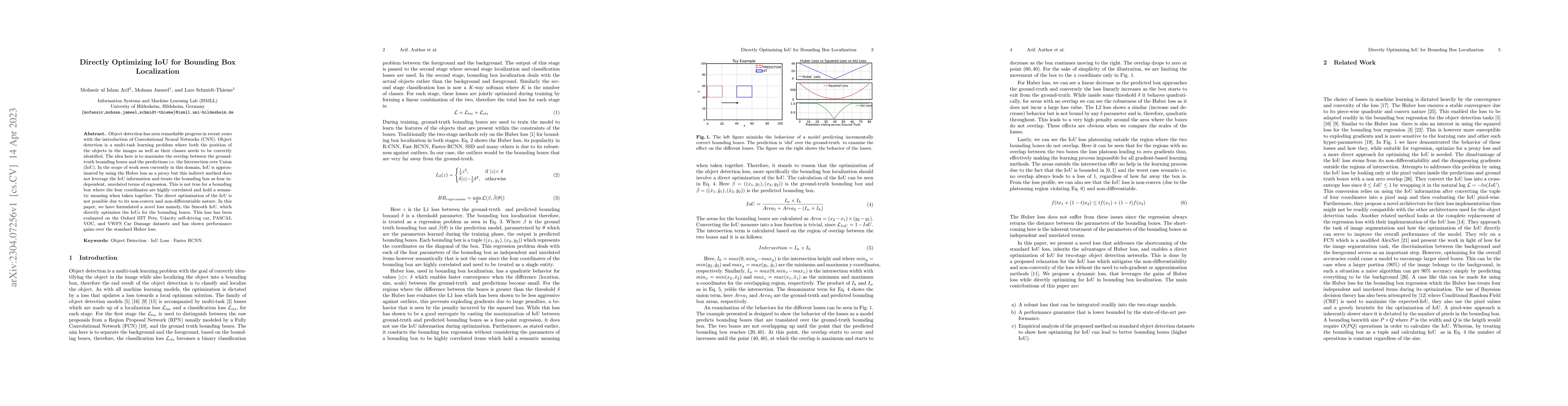 Thumbnail for Directly Optimizing IoU for Bounding Box Localization