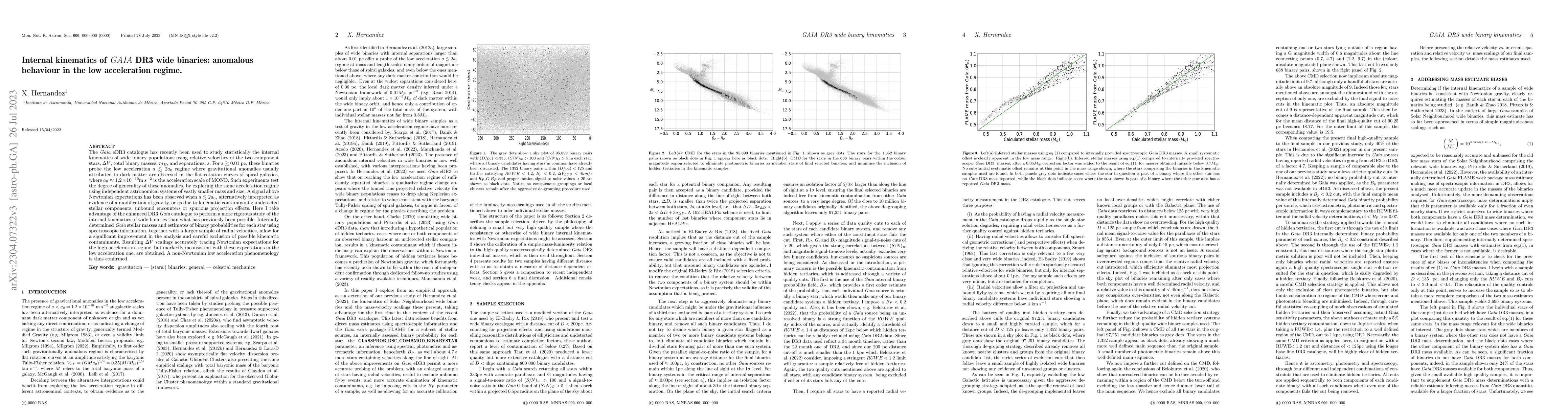 Thumbnail for Internal kinematics of GAIA DR3 wide binaries: anomalous behaviour in
  the low acceleration regime