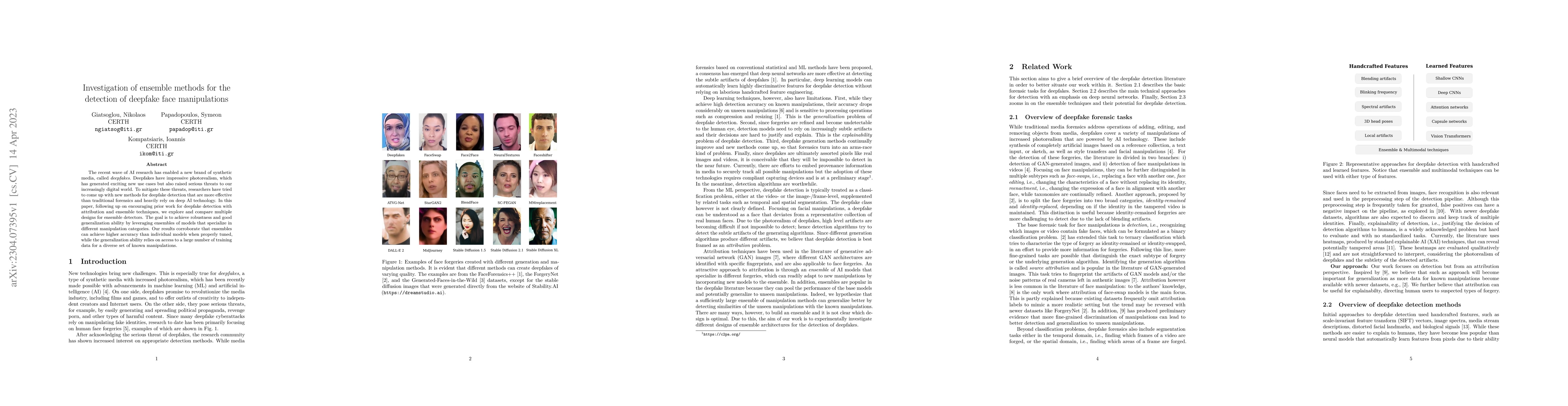 Thumbnail for Investigation of ensemble methods for the detection of deepfake face
  manipulations