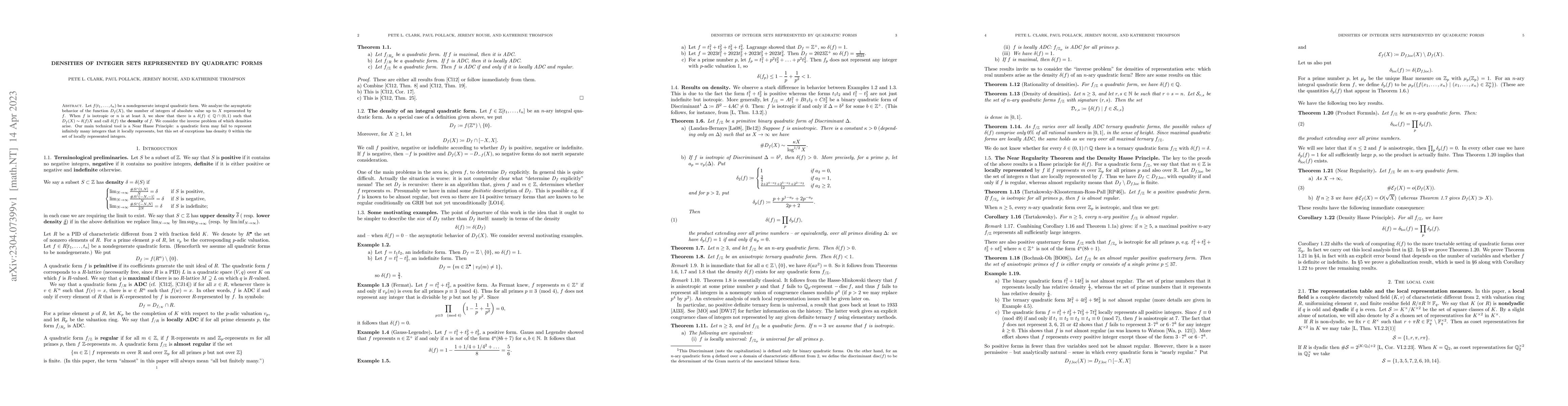 Thumbnail for Densities of integer sets represented by quadratic forms