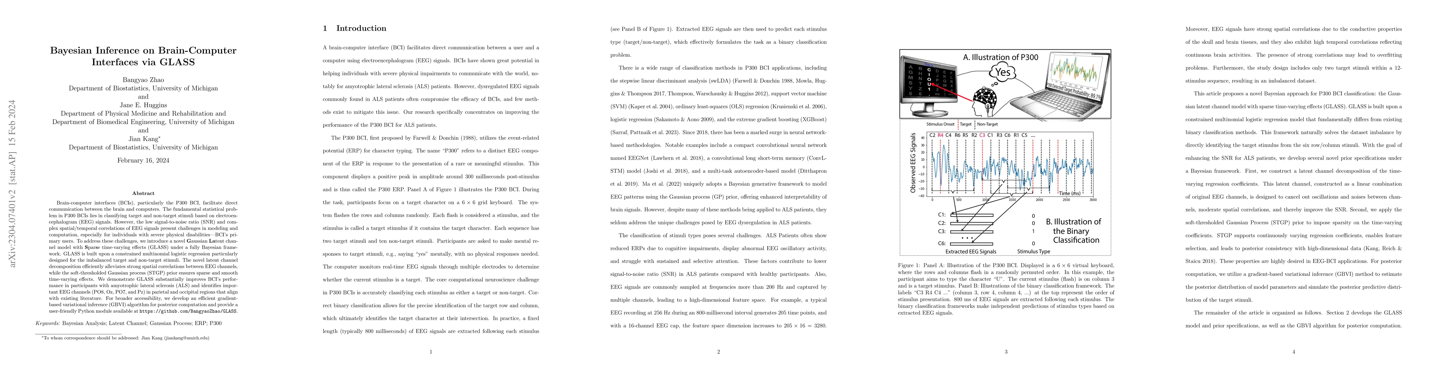 Thumbnail for Bayesian Inference on Brain-Computer Interfaces via GLASS