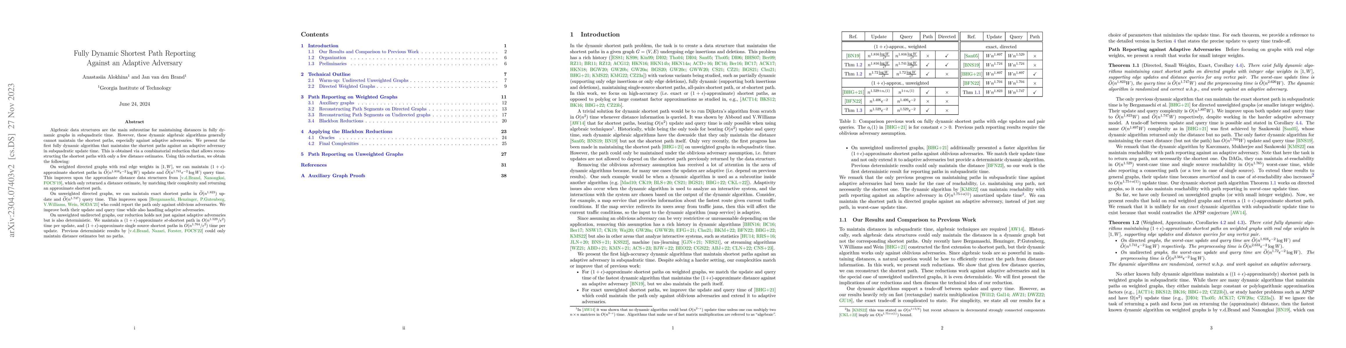Thumbnail for Fully Dynamic Shortest Path Reporting Against an Adaptive Adversary