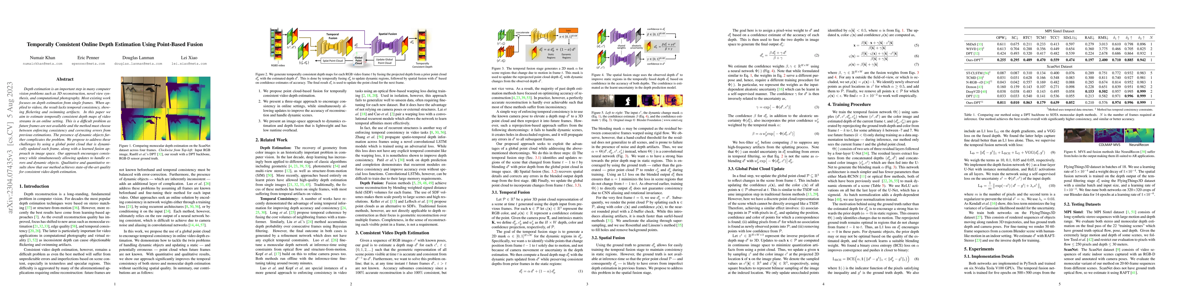 Thumbnail for Temporally Consistent Online Depth Estimation Using Point-Based Fusion
