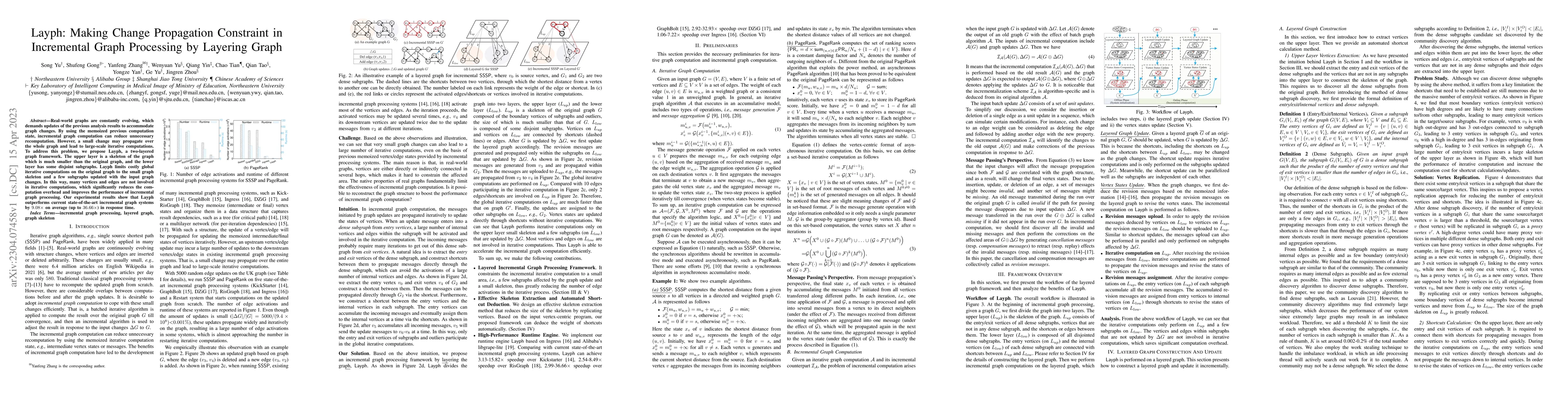 Thumbnail for Layph: Making Change Propagation Constraint in Incremental Graph
  Processing by Layering Graph