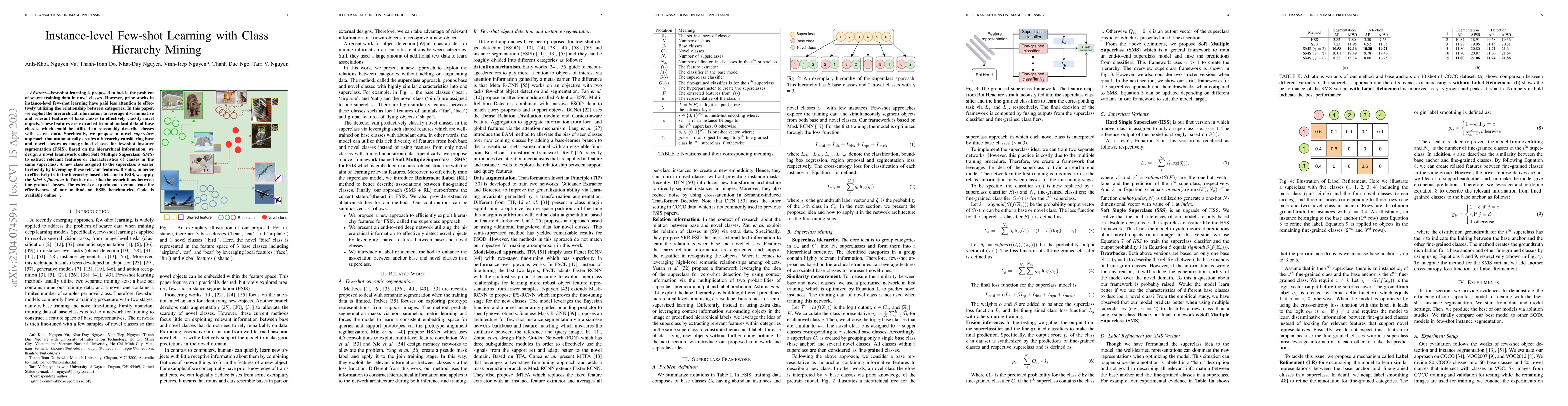 Thumbnail for Instance-level Few-shot Learning with Class Hierarchy Mining
