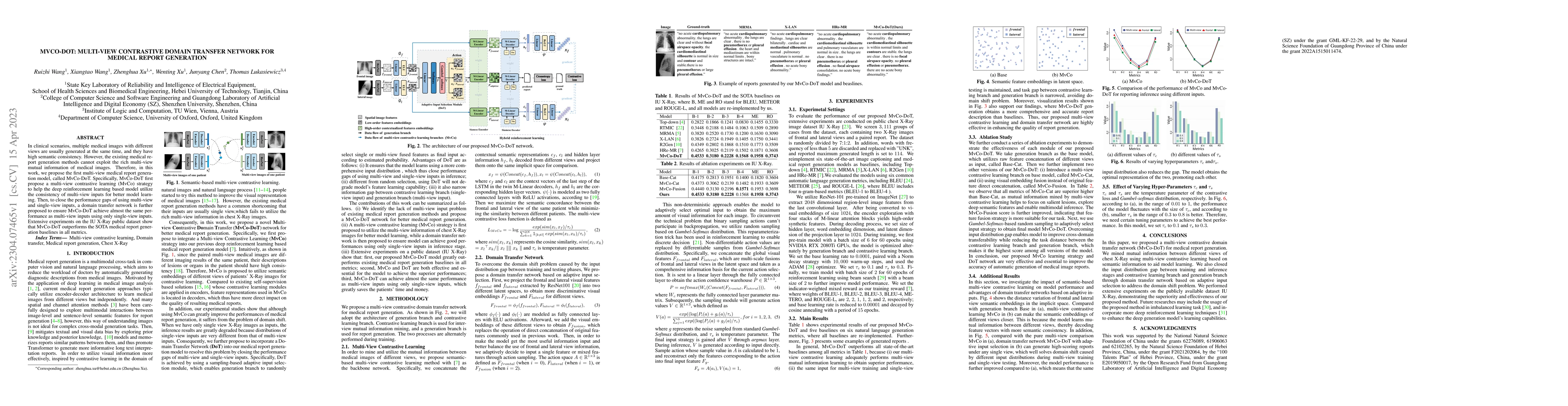 Thumbnail for MvCo-DoT:Multi-View Contrastive Domain Transfer Network for Medical
  Report Generation