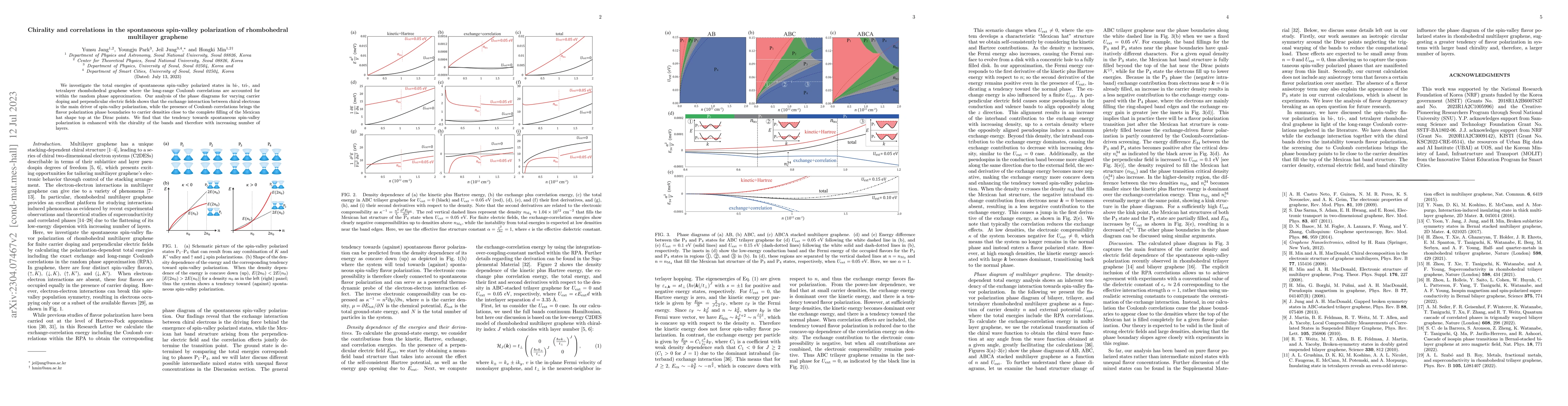 Thumbnail for Chirality and correlations in the spontaneous spin-valley polarization
  of rhombohedral multilayer graphene