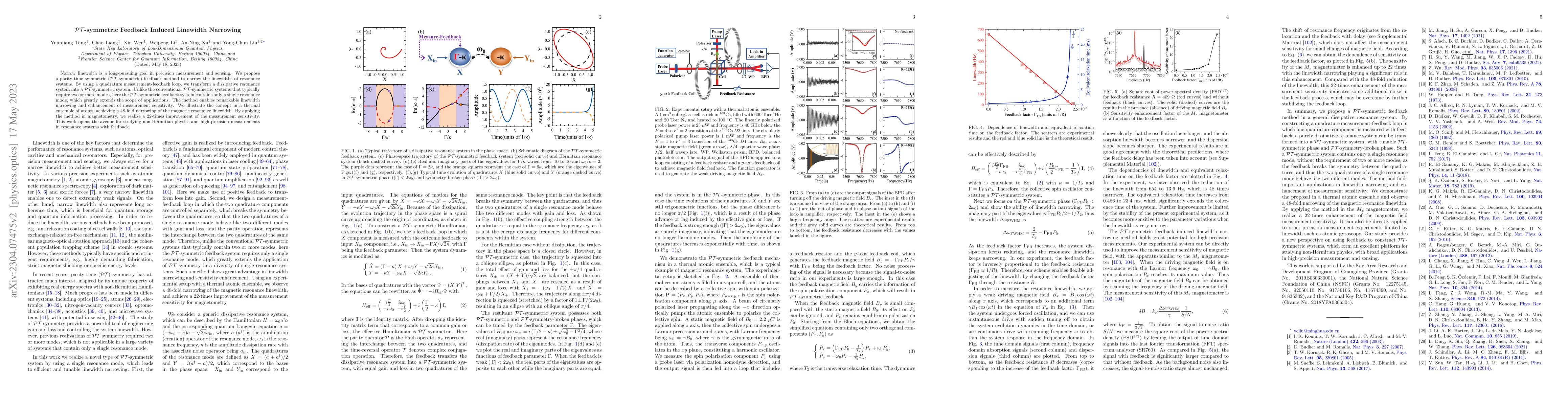 Thumbnail for PT-symmetric feedback induced linewidth narrowing