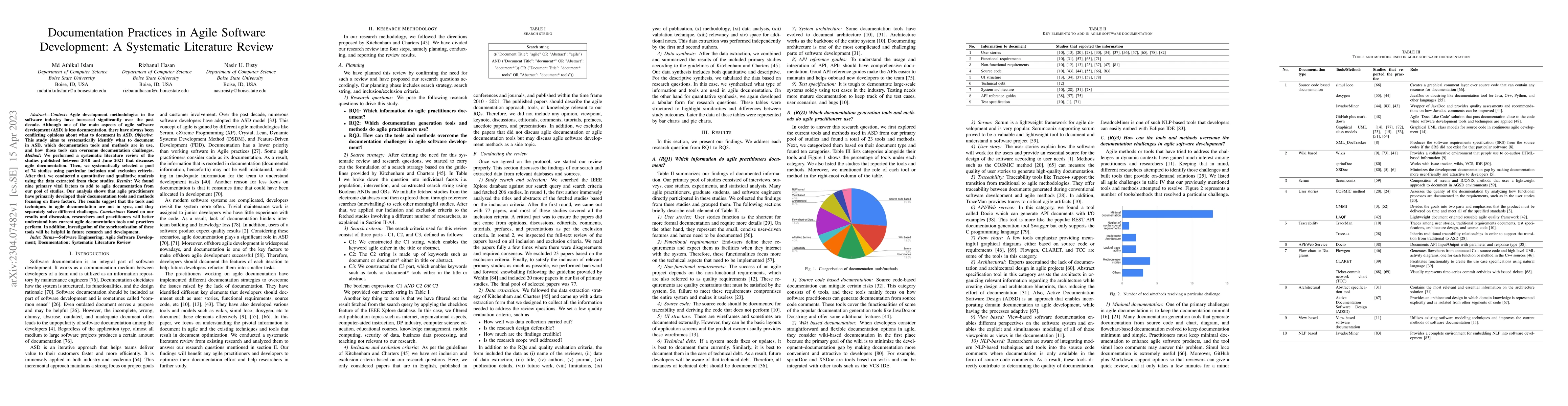 Thumbnail for Documentation Practices in Agile Software Development: A Systematic
  Literature Review