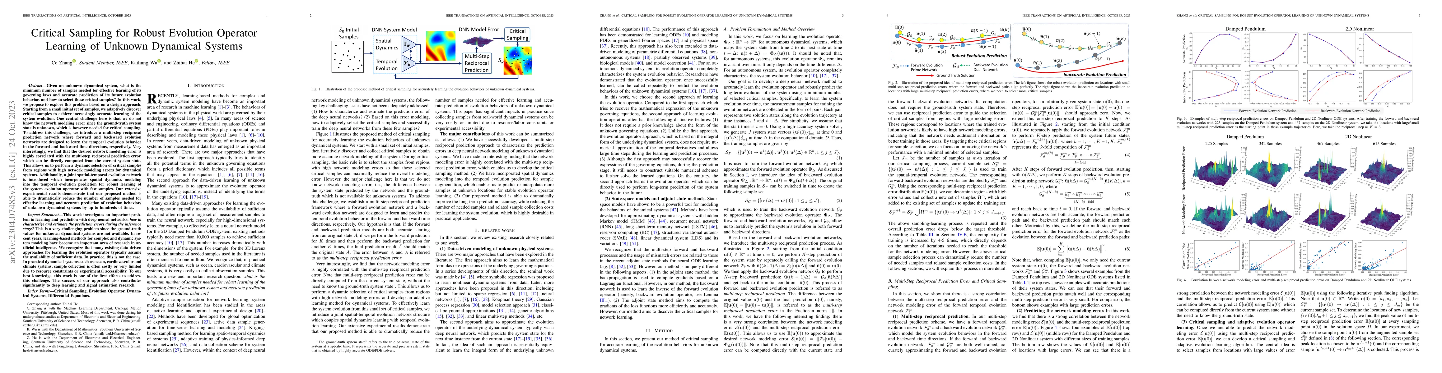 Thumbnail for Critical Sampling for Robust Evolution Operator Learning of Unknown
  Dynamical Systems