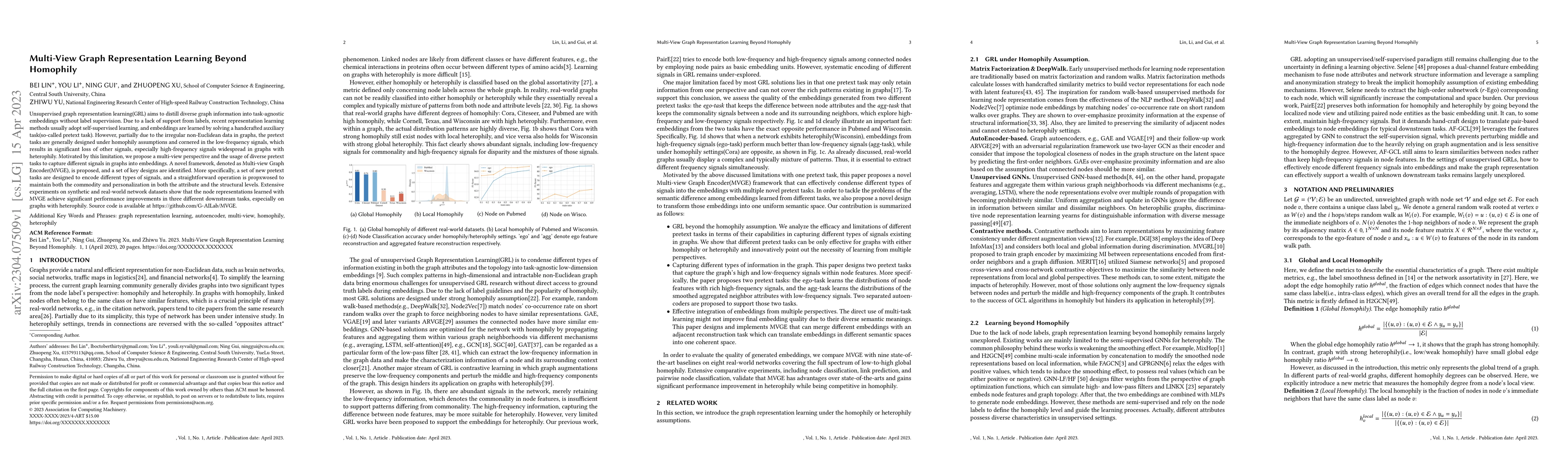 Thumbnail for Multi-View Graph Representation Learning Beyond Homophily