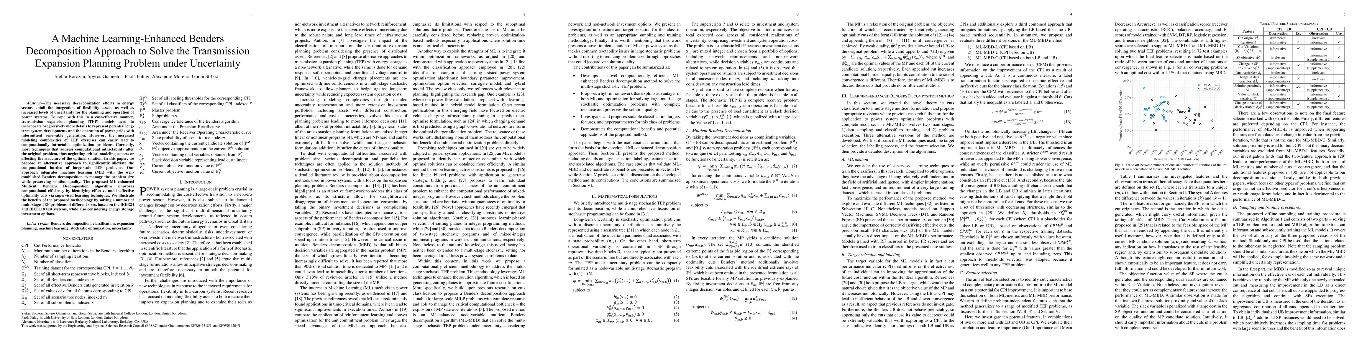 Thumbnail for A Machine Learning-Enhanced Benders Decomposition Approach to Solve the
  Transmission Expansion Planning Problem under Uncertainty