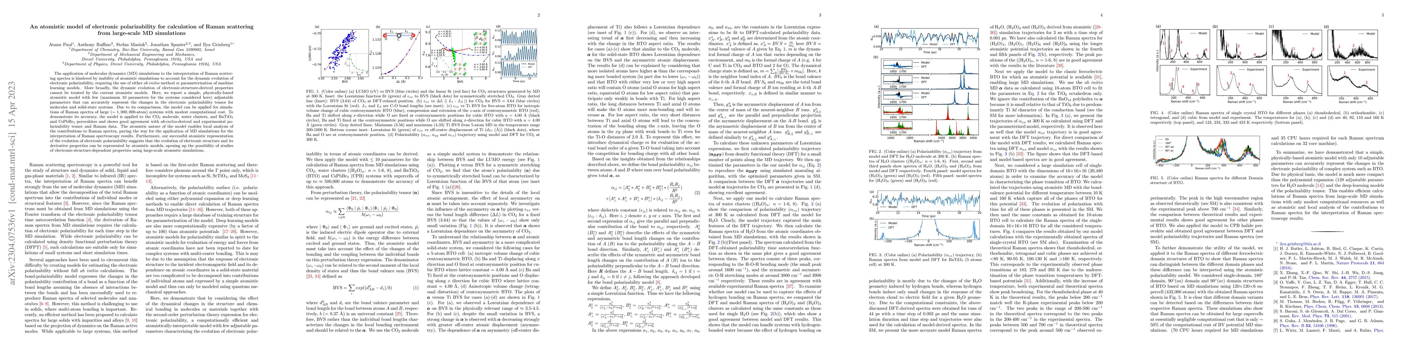 Thumbnail for An atomistic model of electronic polarizability for calculation of Raman
  scattering from large-scale MD simulations