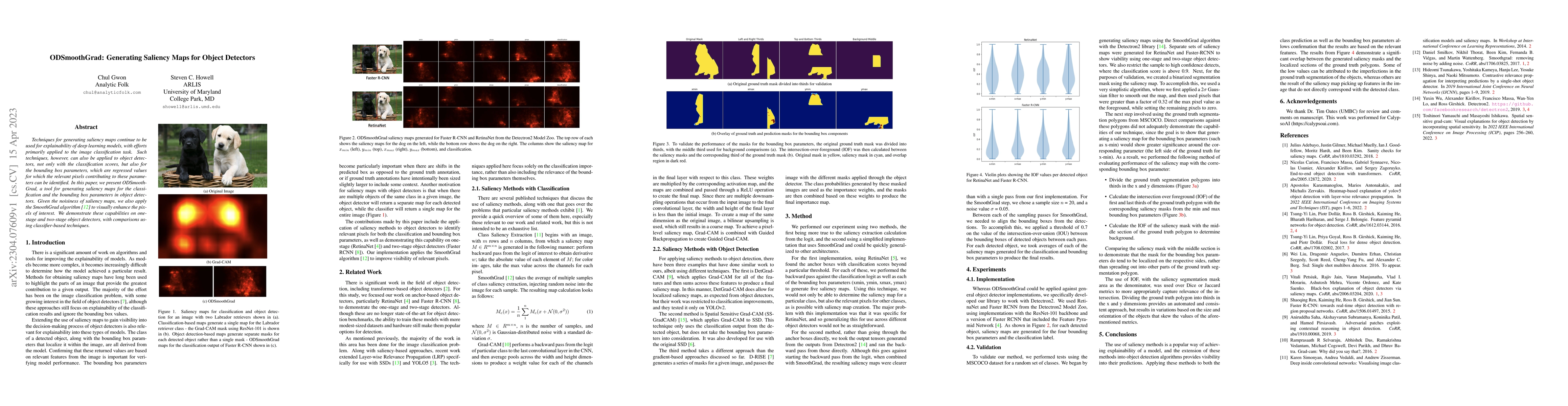Thumbnail for ODSmoothGrad: Generating Saliency Maps for Object Detectors