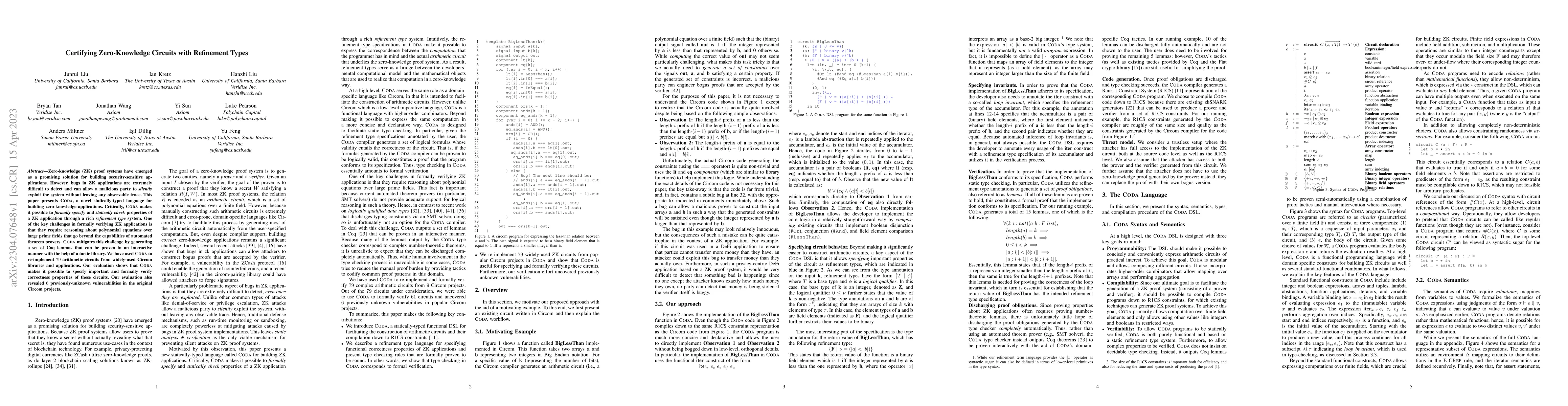 Thumbnail for Certifying Zero-Knowledge Circuits with Refinement Types