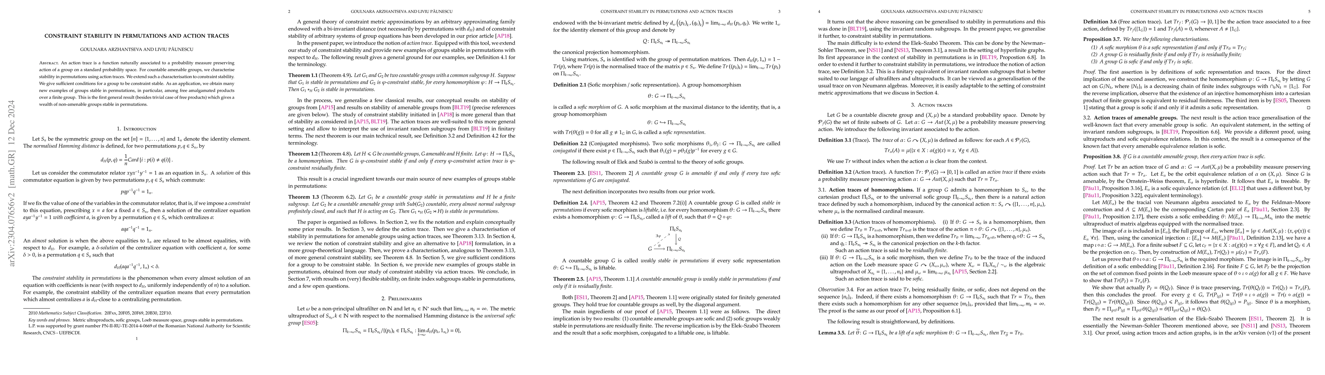 Thumbnail for Constraint stability in permutations and action traces