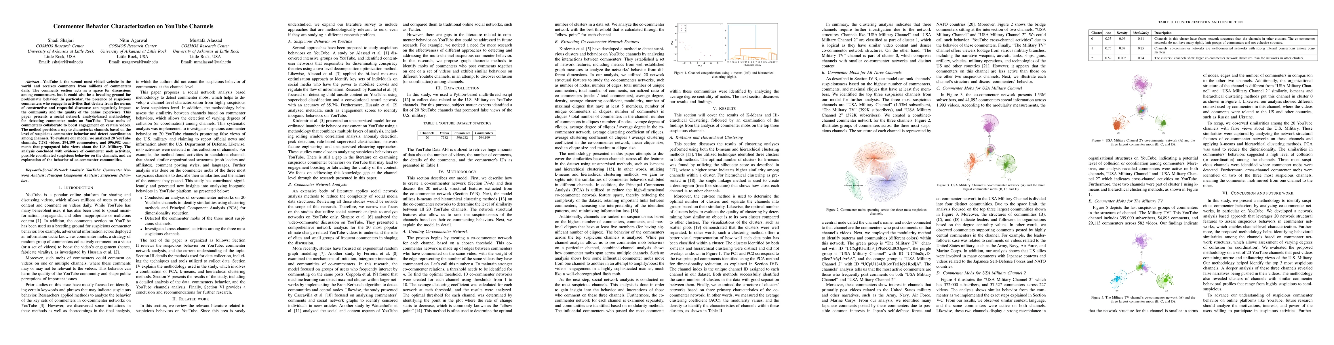 Thumbnail for Commenter Behavior Characterization on YouTube Channels
