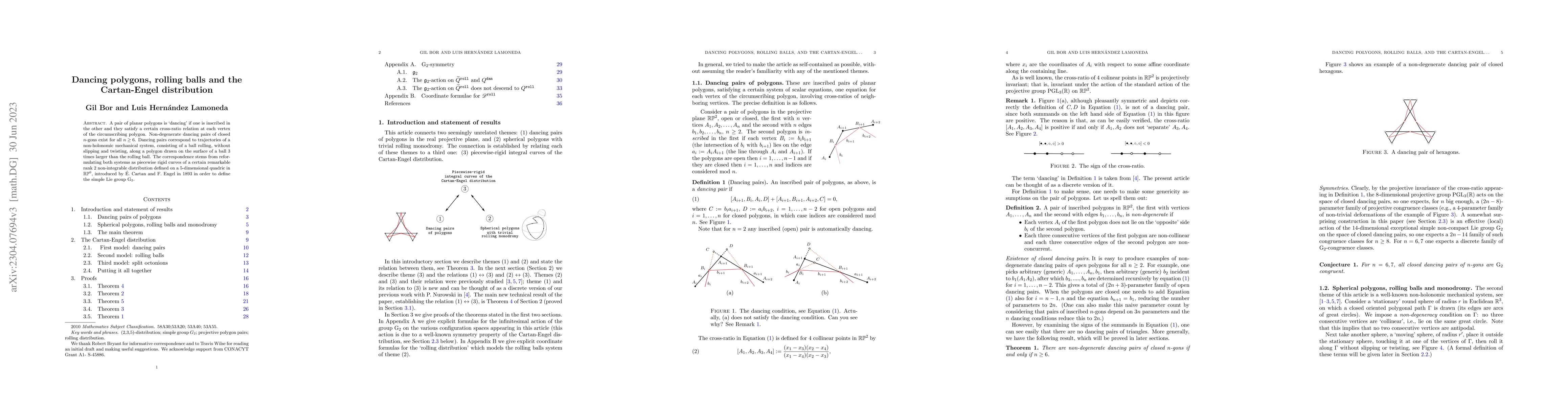 Thumbnail for Dancing polygons, rolling balls and the Cartan-Engel distribution