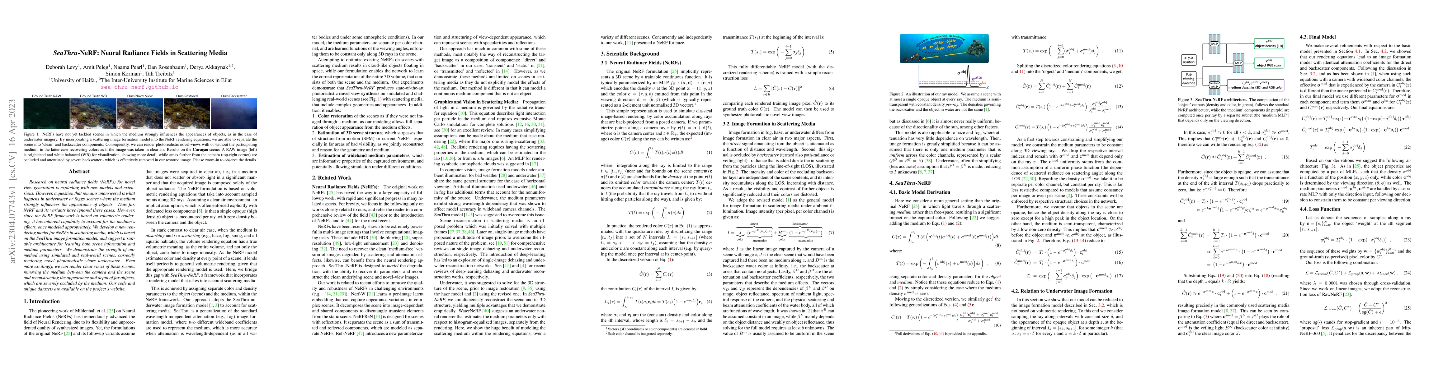 Thumbnail for SeaThru-NeRF: Neural Radiance Fields in Scattering Media