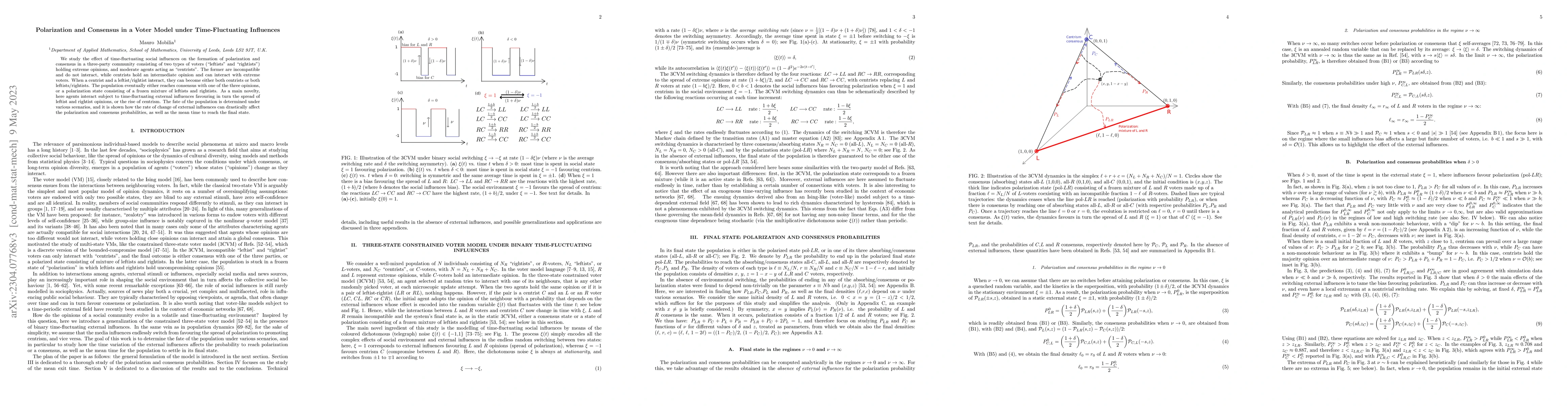 Thumbnail for Polarization and Consensus in a Voter Model under Time-Fluctuating
  Influences