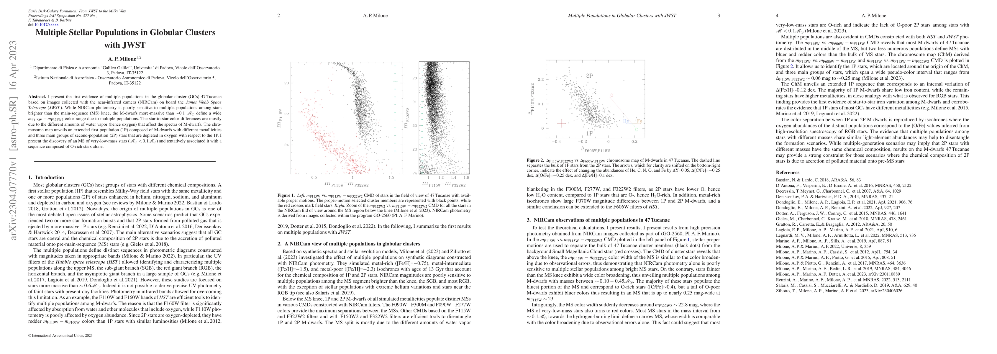 Thumbnail for Multiple Stellar Populations in Globular Clusters with JWST