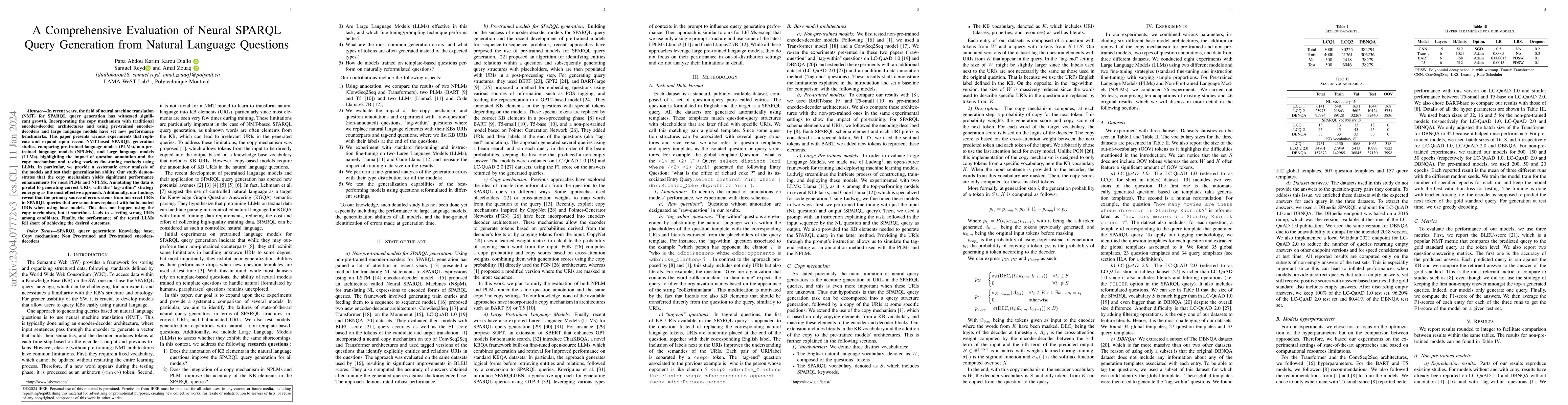 Thumbnail for A Comprehensive Evaluation of Neural SPARQL Query Generation from
  Natural Language Questions