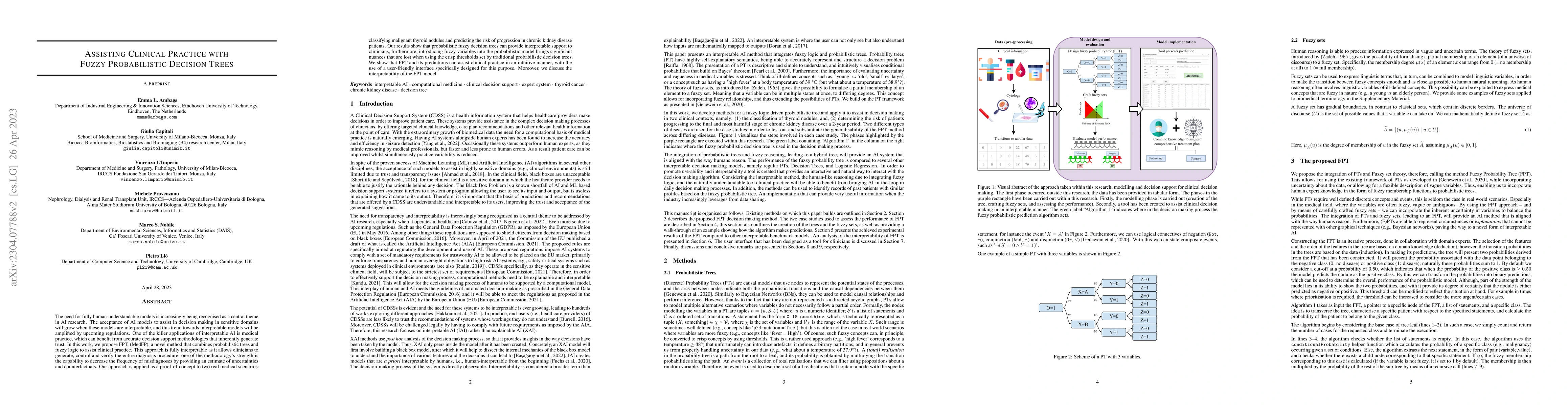 Thumbnail for Assisting clinical practice with fuzzy probabilistic decision trees
