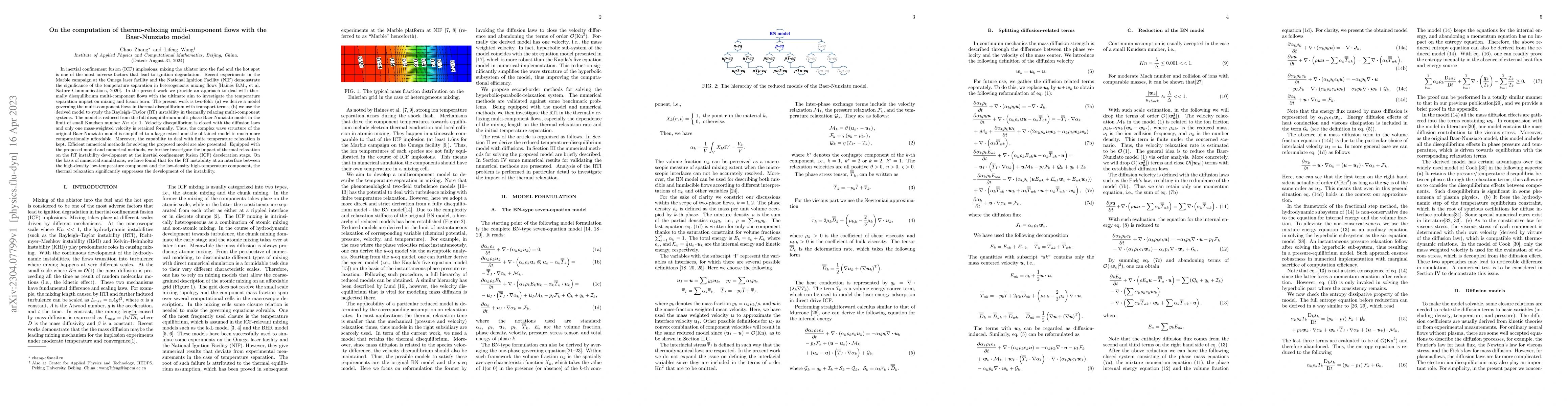 Thumbnail for On the computation of thermo-relaxing multi-component flows with the
  Baer-Nunziato model