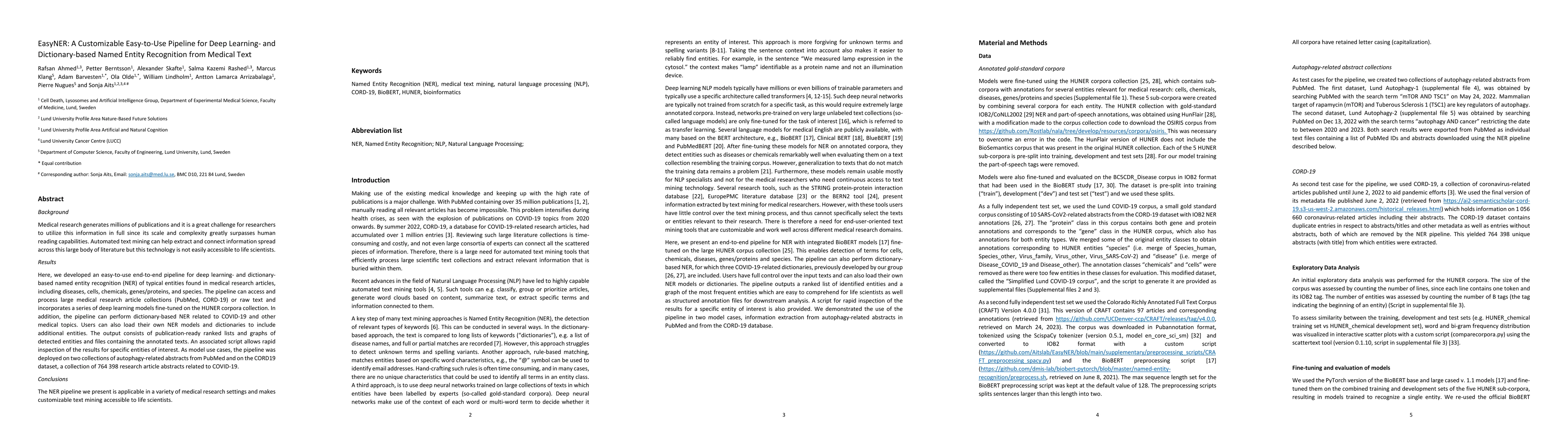 Thumbnail for EasyNER: A Customizable Easy-to-Use Pipeline for Deep Learning- and
  Dictionary-based Named Entity Recognition from Medical Text