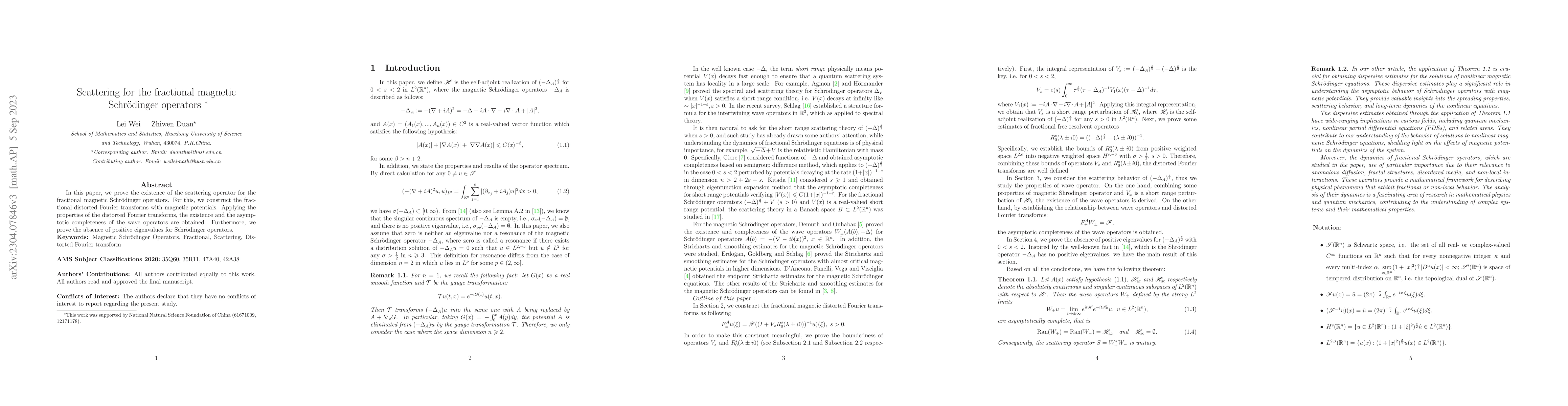Thumbnail for Scattering for the fractional magnetic Schrodinger operators