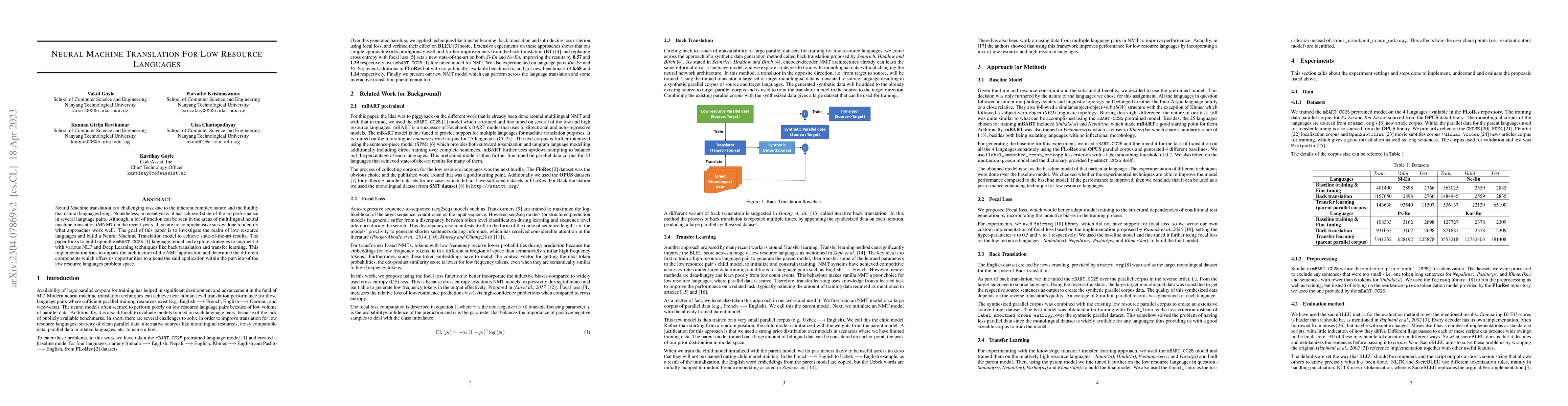 Thumbnail for Neural Machine Translation For Low Resource Languages