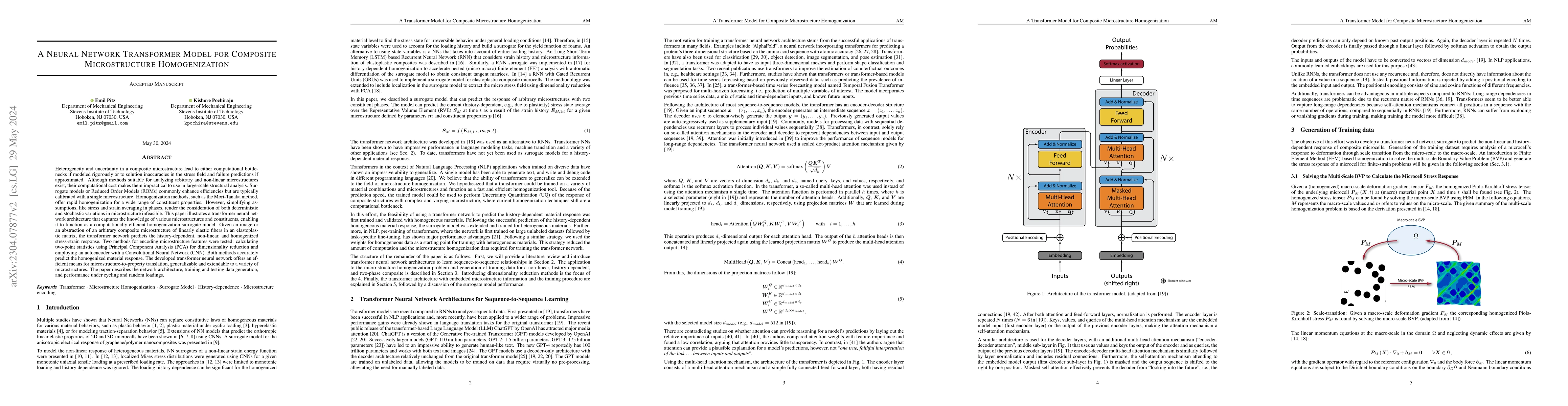 Thumbnail for A Neural Network Transformer Model for Composite Microstructure
  Homogenization