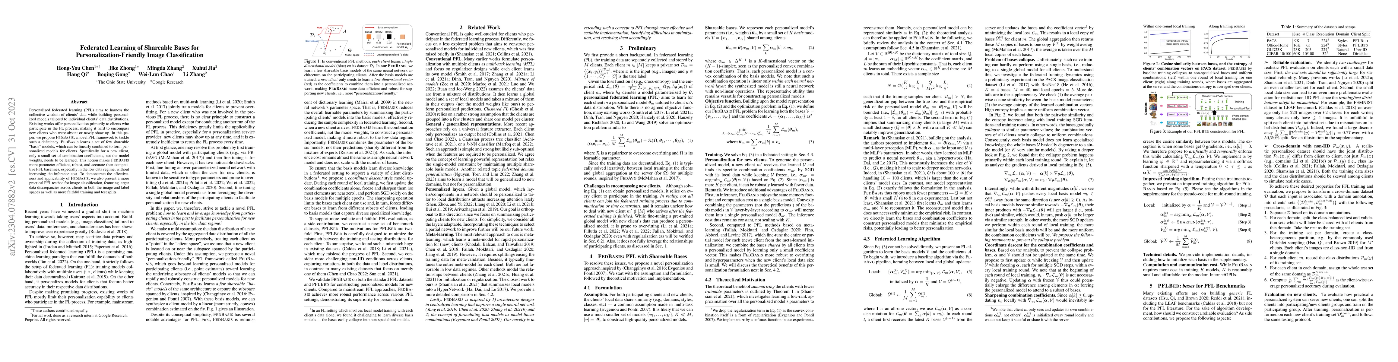 Thumbnail for Federated Learning of Shareable Bases for Personalization-Friendly Image
  Classification